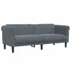 vidaXL Canapé à 3 places gris foncé velours