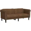 vidaXL Canapé 2 places marron velours