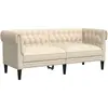 vidaXL Vidaxl Canapé Chesterfield 2 Places Lin