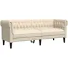 vidaXL Vidaxl Canapé Chesterfield 3 Places Lin