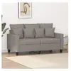vidaXL Canapé à 2 places Taupe 120 cm Tissu