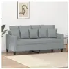 vidaXL Canapé à 2 places Gris clair 140 cm Tissu 359267