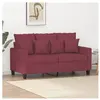 vidaXL Canapé à 2 places Rouge bordeaux 120 cm Tissu