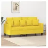 vidaXL Canapé à 2 places Jaune clair 140 cm Tissu
