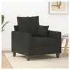 vidaXL Fauteuil Noir 60 cm Tissu