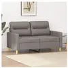 vidaXL Canapé à 2 places Taupe 120 cm Tissu