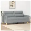 vidaXL Canapé à 2 places Gris clair 140 cm Tissu