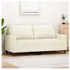 vidaXL Canapé à 2 places Crème 140 cm Velours