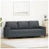 vidaXL Canapé à 3 places Gris foncé 180 cm Velours
