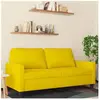 vidaXL Canapé à 2 places Jaune 140 cm Velours
