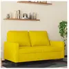 vidaXL Canapé à 2 places Jaune 120 cm Velours
