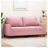 vidaXL Canapé à 2 places Rose 140 cm Velours
