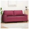 vidaXL Canapé à 2 places Rouge bordeaux 140 cm Velours
