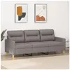 vidaXL Canapé à 3 places Taupe 180 cm Tissu
