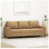 vidaXL Canapé à 3 places Marron 180 cm Velours