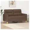 vidaXL Canapé à 2 places Marron 120 cm Tissu