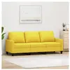 vidaXL Canapé à 3 places Jaune clair 180 cm Tissu
