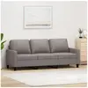 vidaXL Canapé à 3 places Taupe 180 cm Tissu