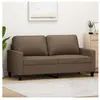 vidaXL Canapé à 2 places Marron 140 cm Tissu