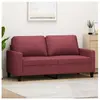 vidaXL Canapé à 2 places Rouge bordeaux 140 cm Tissu