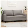 vidaXL Canapé à 2 places Taupe 140 cm Tissu