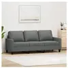 vidaXL Canapé à 3 places Gris foncé 180 cm Tissu