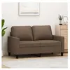 vidaXL Canapé à 2 places Marron 120 cm Tissu