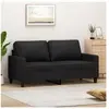 vidaXL Canapé à 2 places Noir 140 cm Similicuir