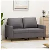 vidaXL Canapé à 2 places Gris 120 cm Similicuir