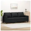 vidaXL Canapé à 3 places Noir 180 cm Similicuir