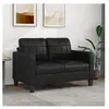vidaXL Canapé à 2 places Noir 120 cm Similicuir