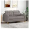 vidaXL Canapé à 2 places Taupe 140 cm Tissu