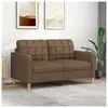 vidaXL Canapé à 2 places Marron 140 cm Tissu