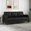 vidaXL Canapé à 3 places Noir 180 cm Similicuir 359122