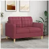 vidaXL Canapé à 2 places Rouge bordeaux 120 cm Tissu