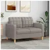 vidaXL Canapé à 2 places Taupe 120 cm Tissu
