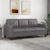 vidaXL Canapé à 3 places Gris 180 cm Similicuir 359124