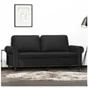 vidaXL Canapé à 2 places Noir 140 cm Similicuir