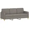 vidaXL Canapé à 3 places Taupe 180 cm Tissu