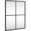 vidaXL Miroir mural noir 40x50 cm rectangulaire fer
