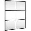 vidaXL Miroir mural noir 50x60 cm rectangulaire fer