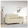 vidaXL Canapé à 2 places Crème 120 cm Similicuir