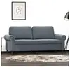 vidaXL Canapé à 2 places Gris foncé 140 cm Velours