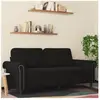 vidaXL Canapé à 2 places Noir 140 cm Velours
