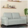 vidaXL Canapé à 2 places Gris clair 120 cm Velours