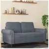 vidaXL Canapé à 2 places Gris foncé 120 cm Velours