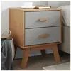 vidaXL Table de chevet OLDEN gris et marron bois de pin solide