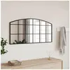 vidaXL Miroir mural noir 100x50 cm arche fer