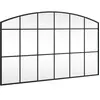 vidaXL Miroir mural noir 100x60 cm arche fer