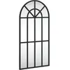 vidaXL Miroir mural noir 30x60 cm arche fer